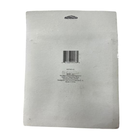 NWB American Greetings Resin Iridescent Cream Picture Frame With Bow 2.5"x2.5" - Picture 2 of 2